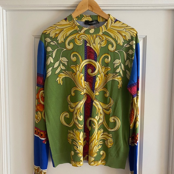 Authentic Versace Renaissance Silk sweater M size 48 - Picture 4 of 9
